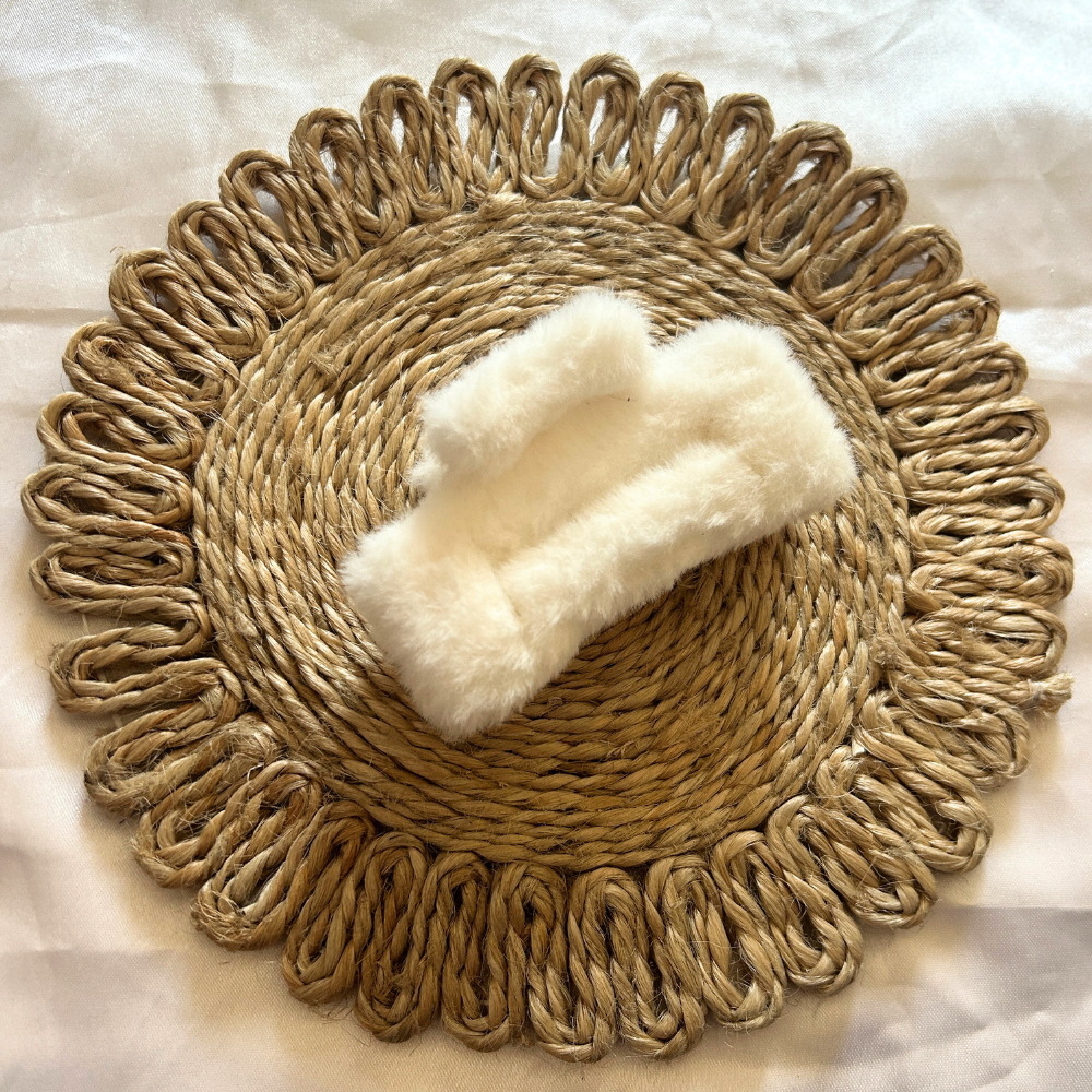 Rectangle Fur Claw Clip - Large
