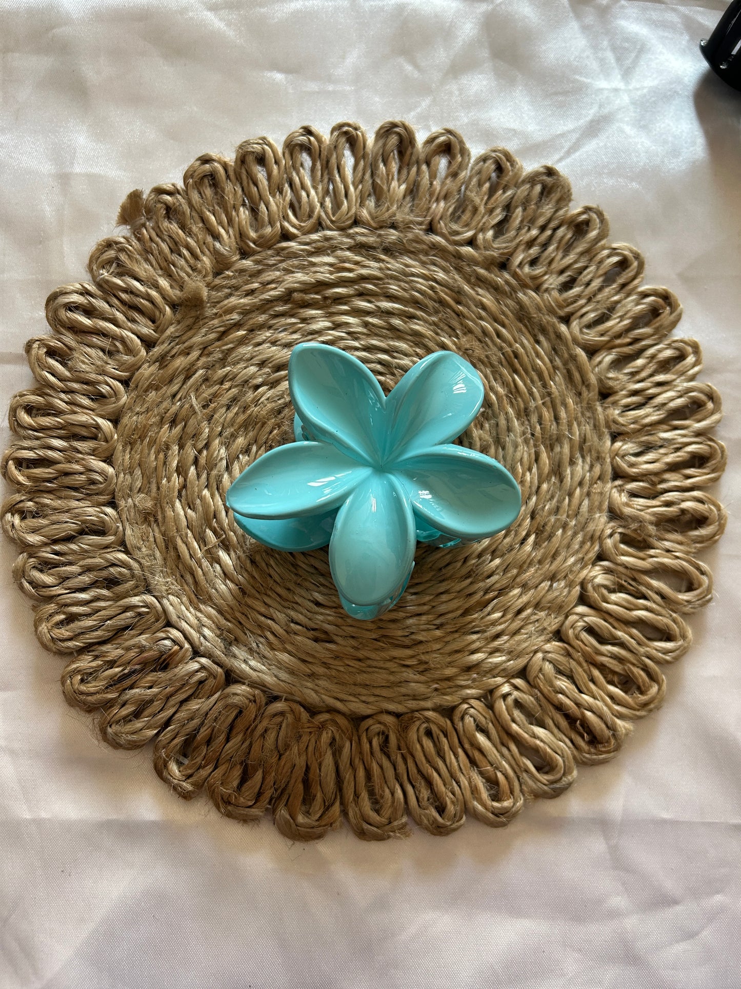 Glossy Flower Claw Clip - Medium