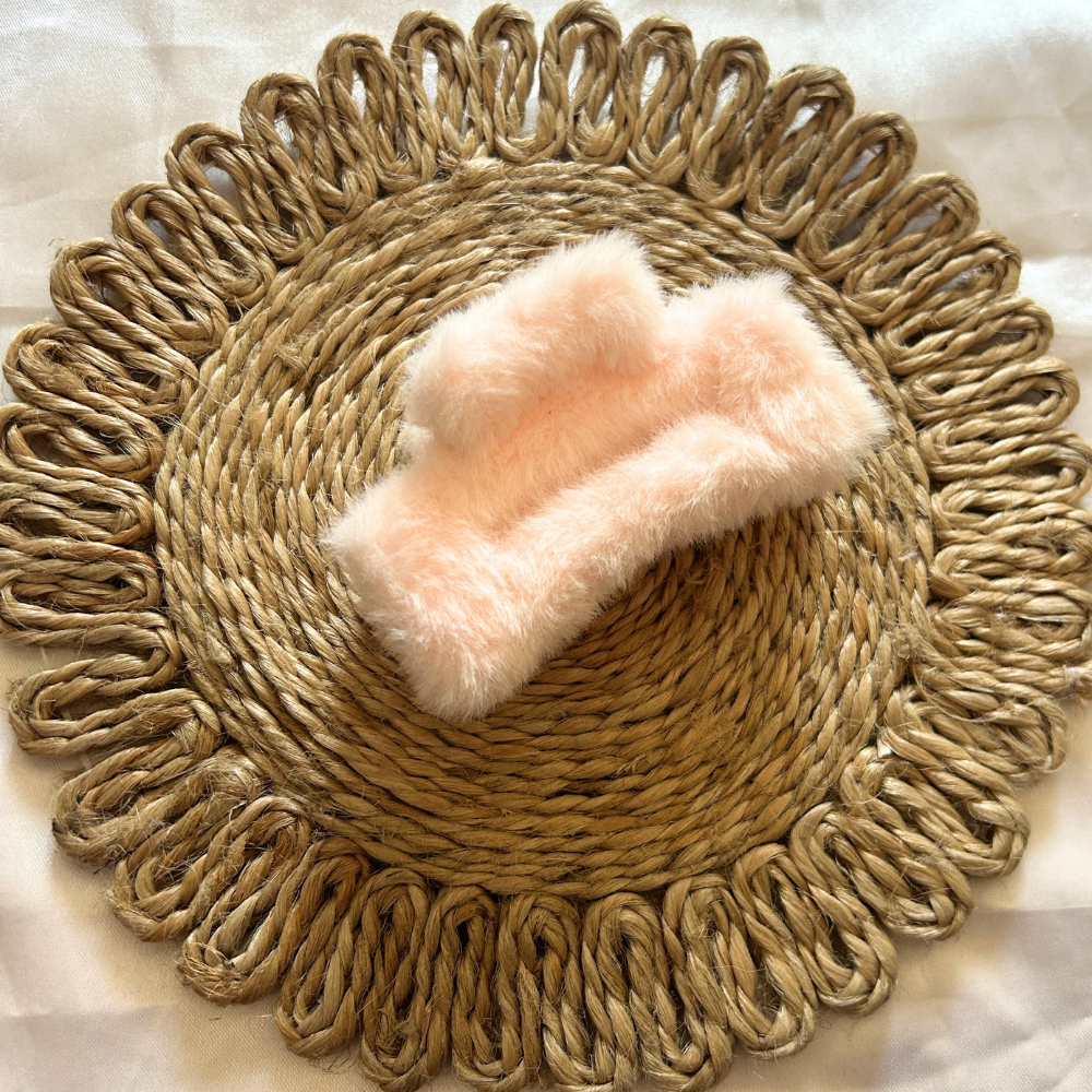 Rectangle Fur Claw Clip - Large