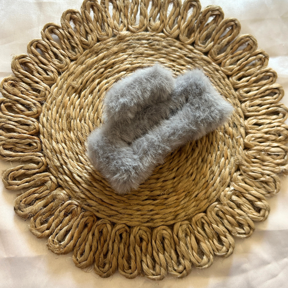 Rectangle Fur Claw Clip - Large