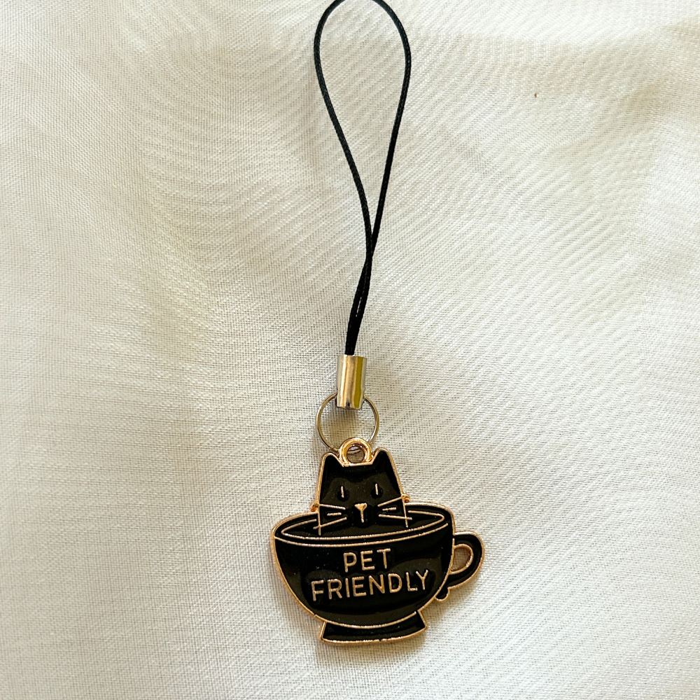 Pet Friendly Mug - Black - Phone Charm