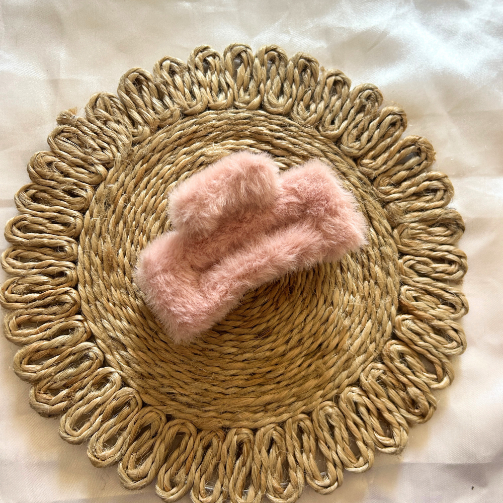 Rectangle Fur Claw Clip - Large