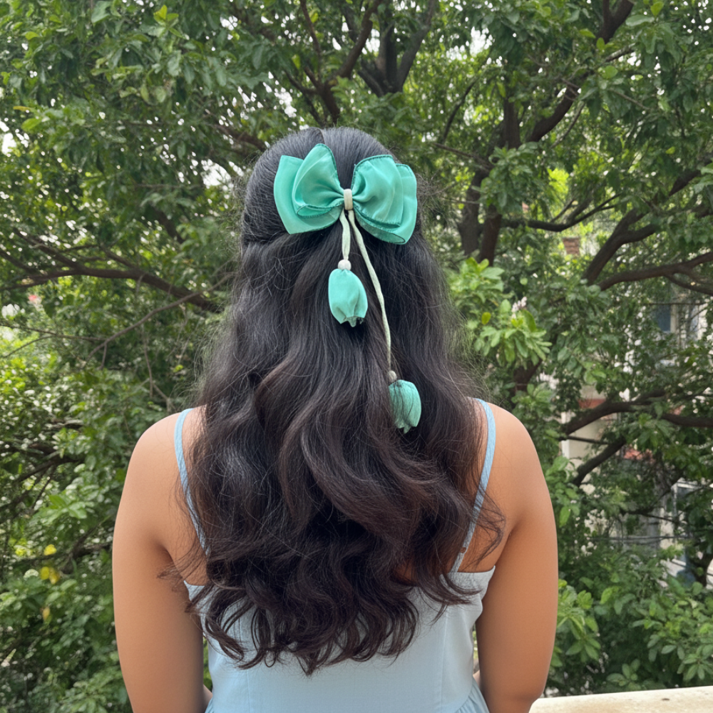 Blue Tulip Bow