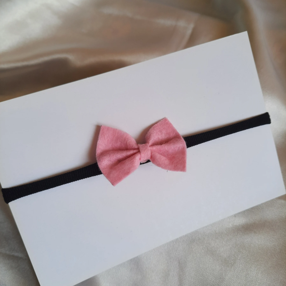 Pink Felt Micro Bow