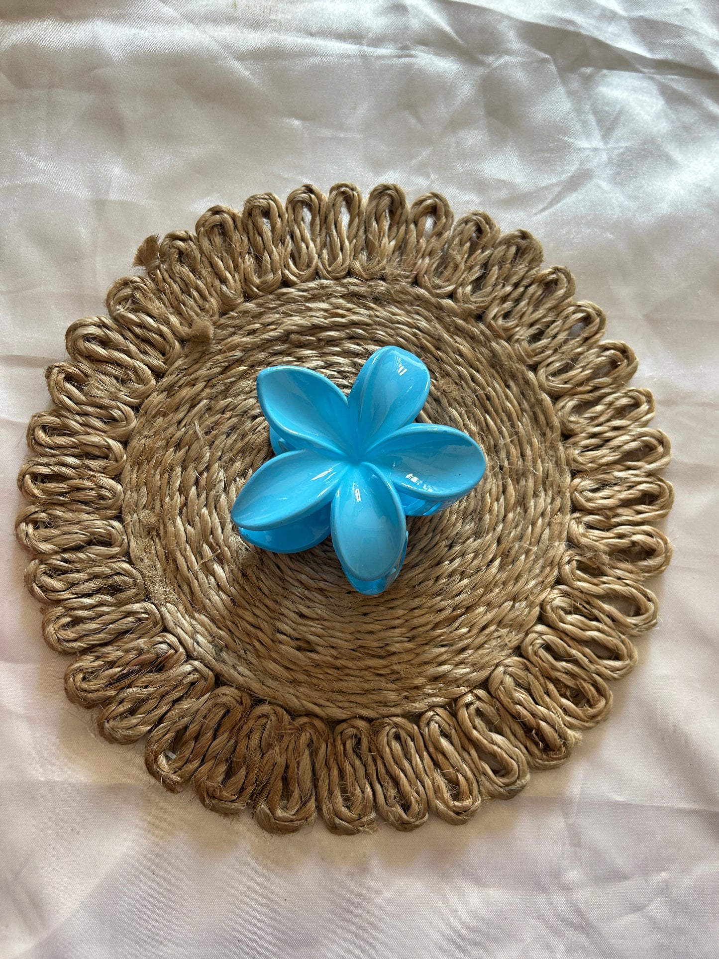 Glossy Flower Claw Clip - Medium