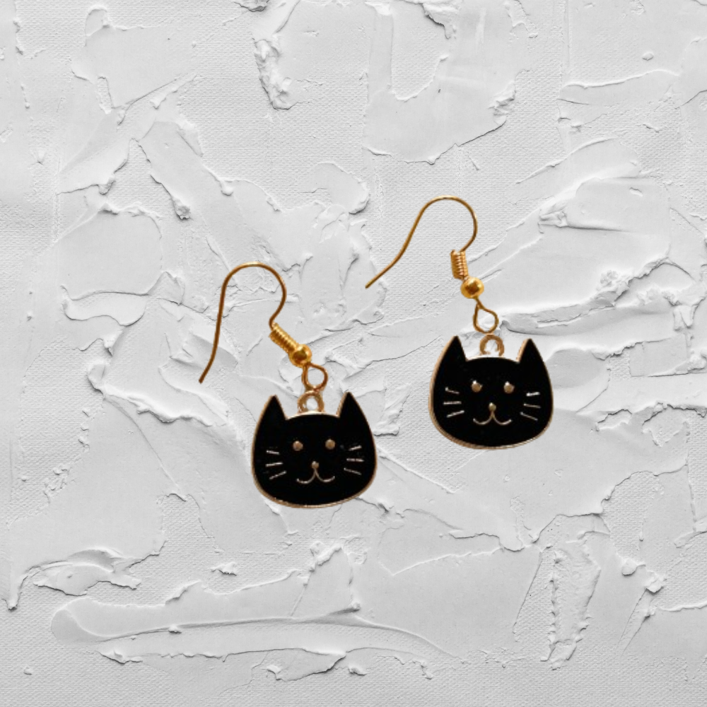 Black Cat Earrings