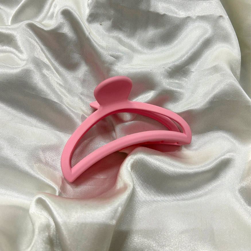 Semi Circle Claw Clip - Pink
