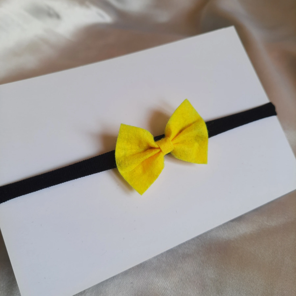 Yellow Felt Micro Bow