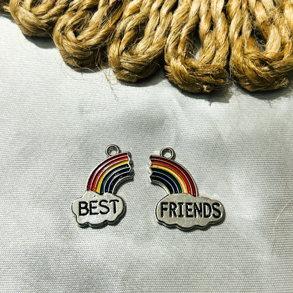 Best Friends Keychain (Set of 2) - Silver