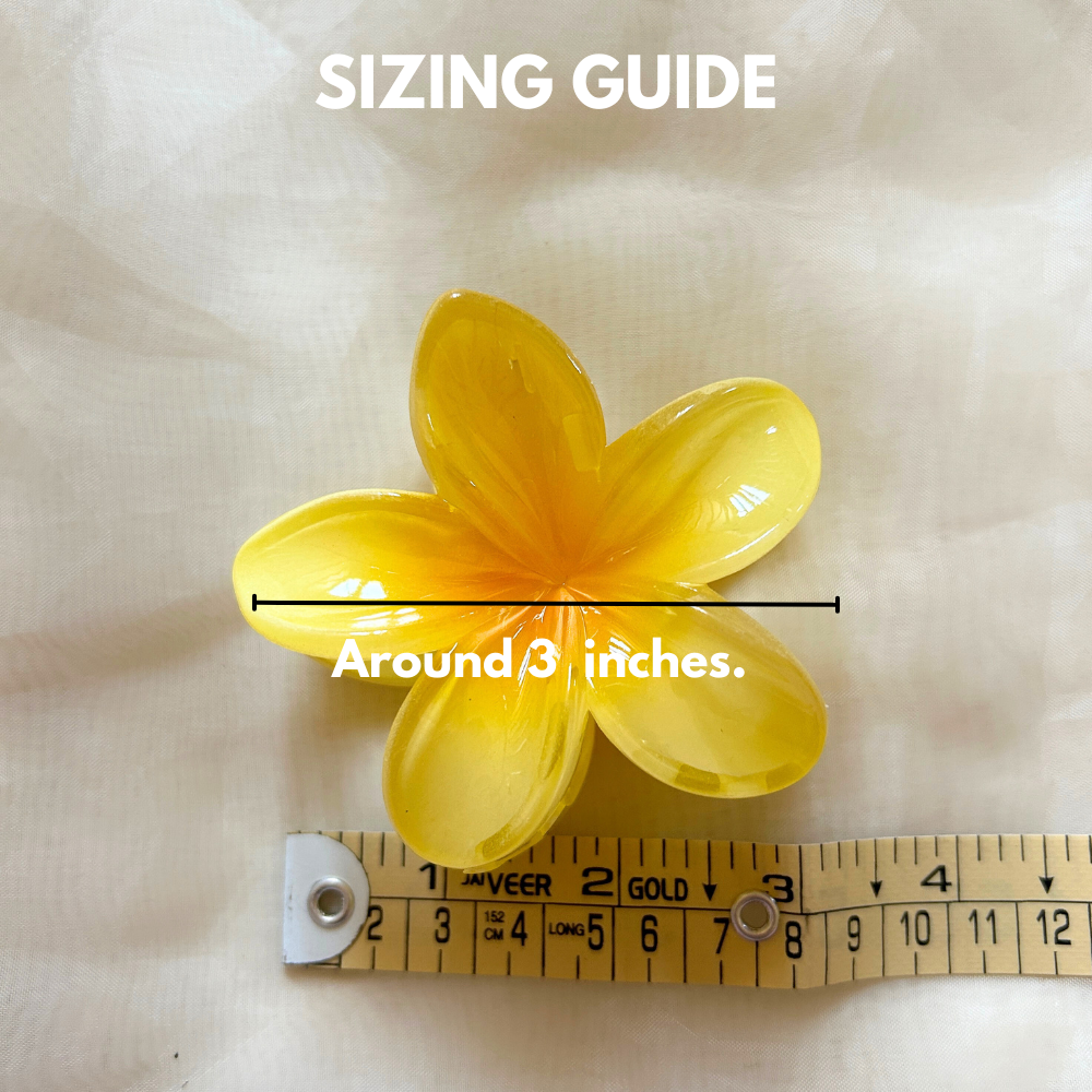 Pink Flower Claw Clip - Medium