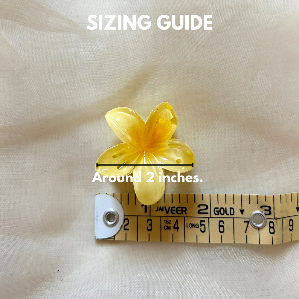 Yellow Flower Claw Clip - Small
