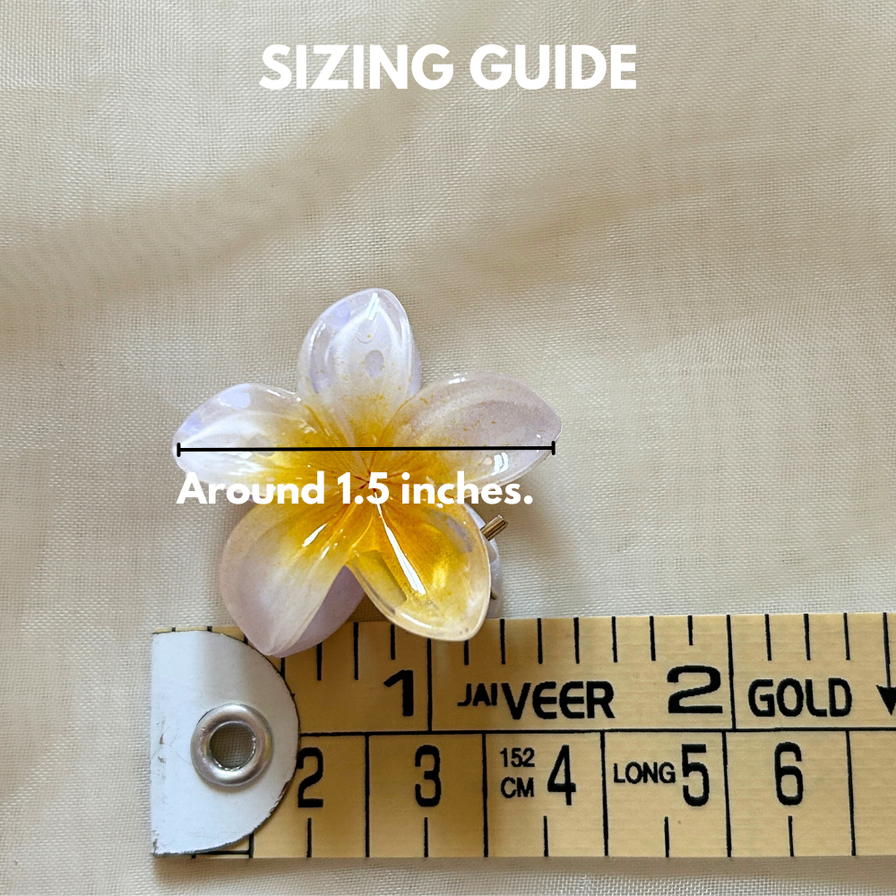 Orange Flower Claw Clip - Extra Small