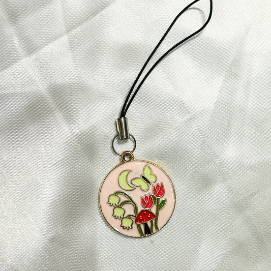 Tulips and Butterflies Phone Charm