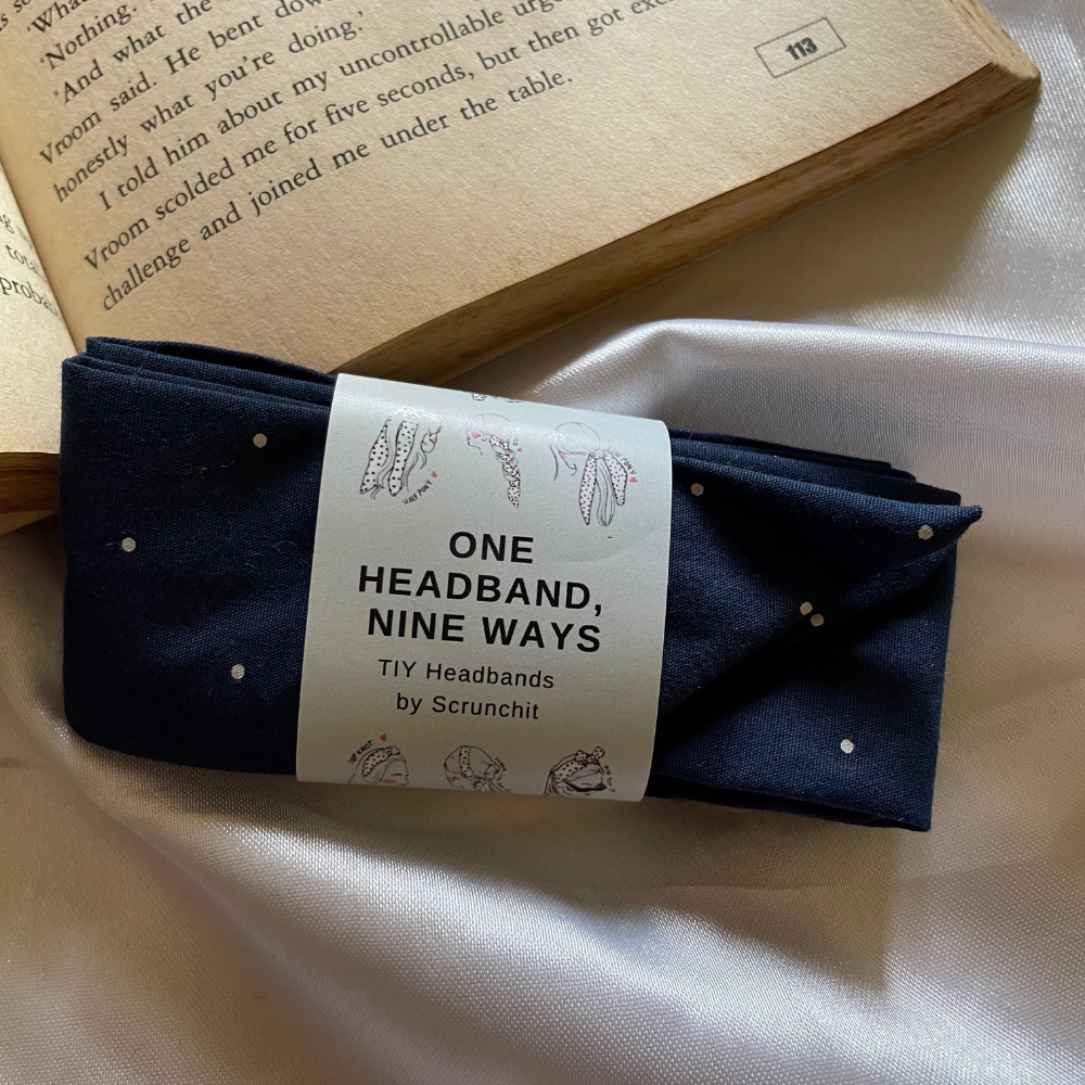 Blue Polka Dots TIY Headband