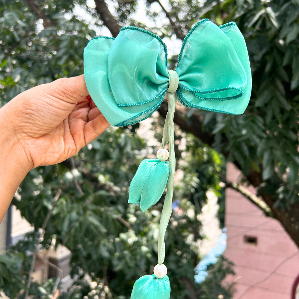Blue Tulip Bow