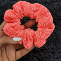 Pink Chikankaari Scrunchie