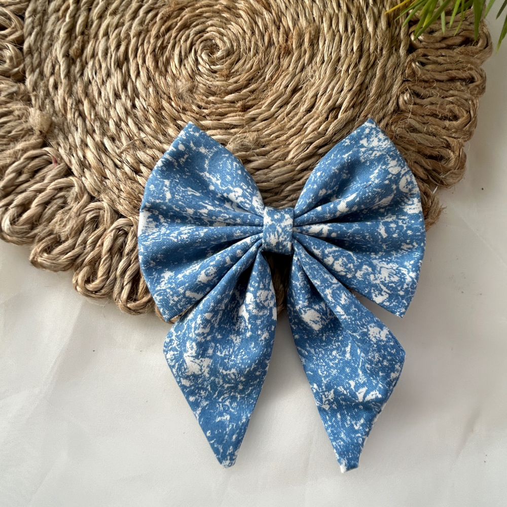 Blue Ink Prints Pigtail Bow