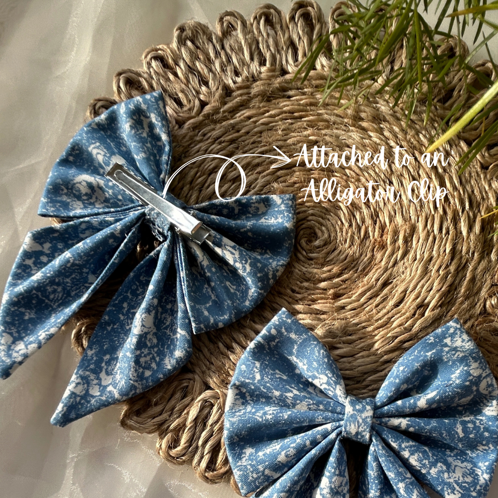 Blue Ink Prints Pigtail Bow