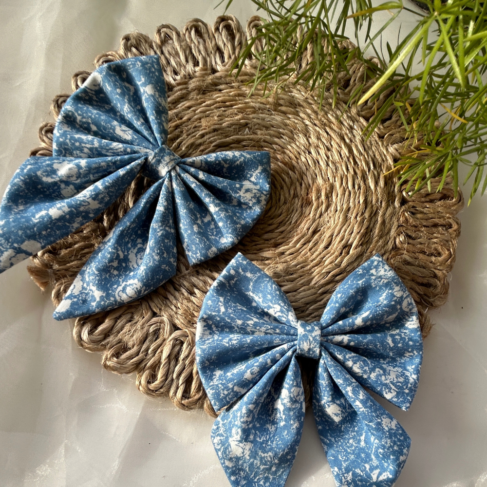 Blue Ink Prints Pigtail Bow