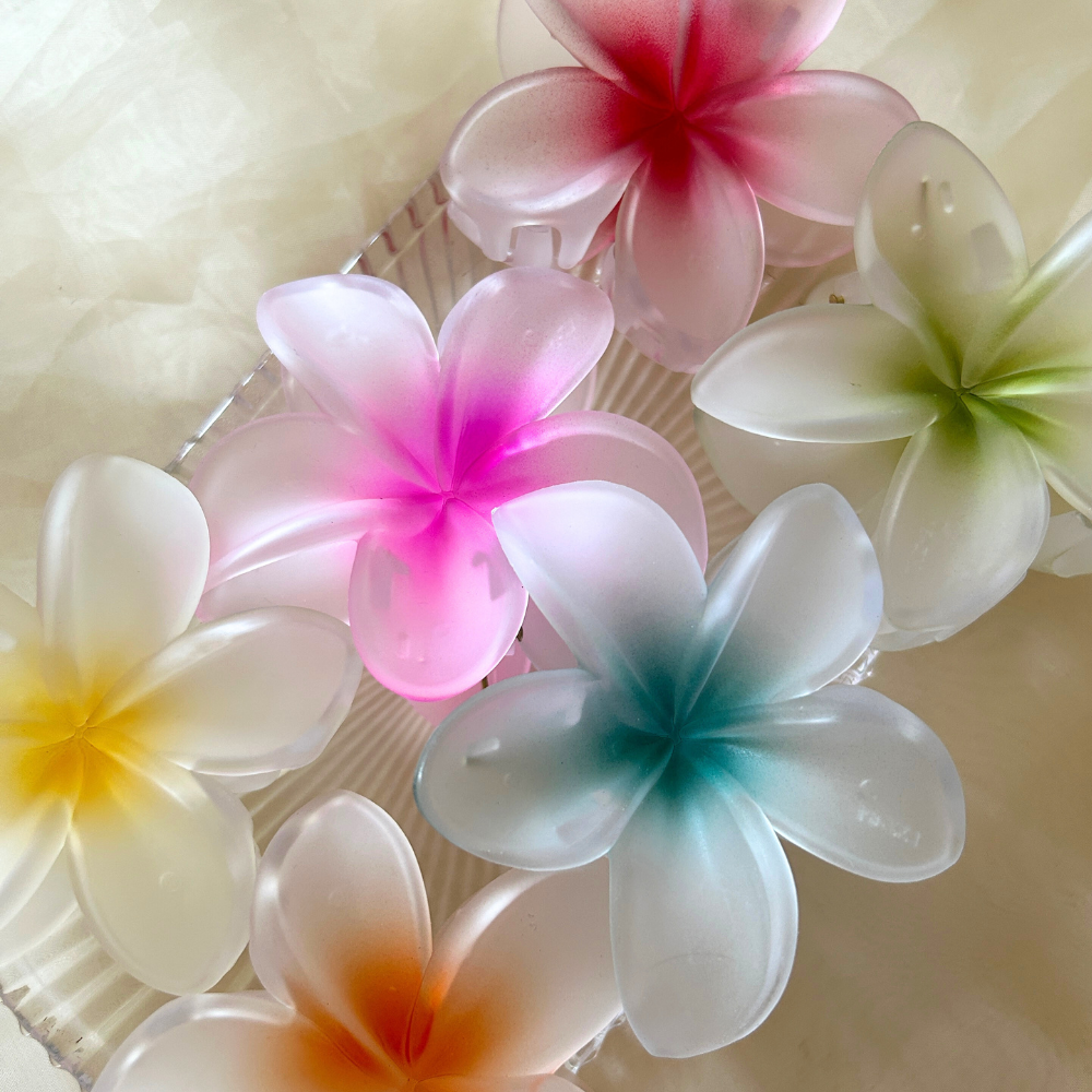 Blue Flower Claw Clip