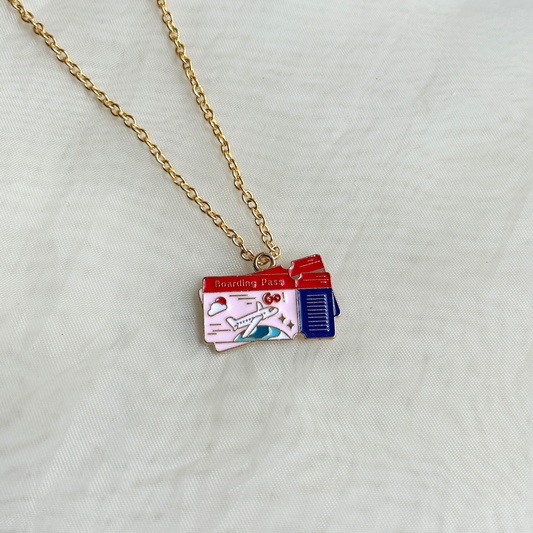 Boarding Pass Chain - Pink - The Travel Collection