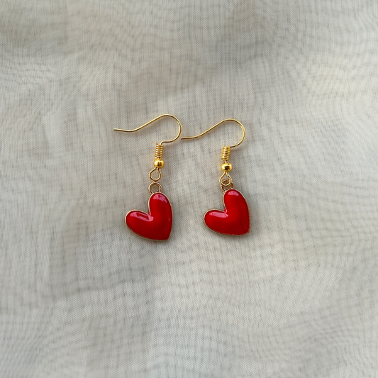 Red Hearts Earrings