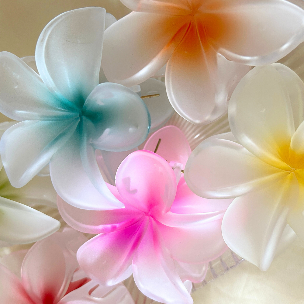 Red Flower Claw Clip - Medium