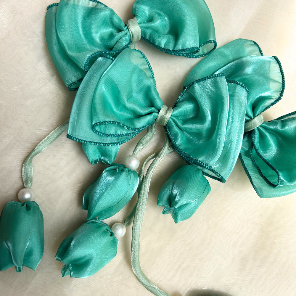 Blue Tulip Bow
