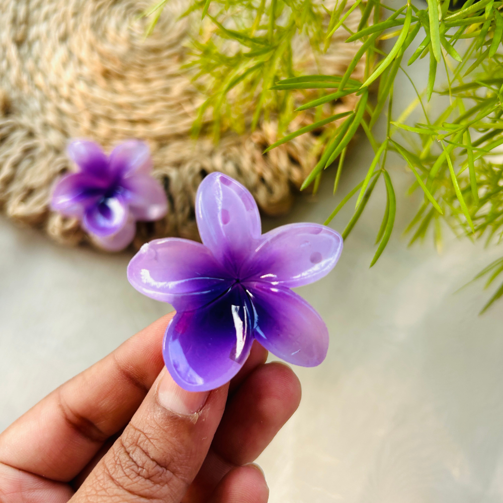 Purple / Lavender Flower Claw Clip - Mini