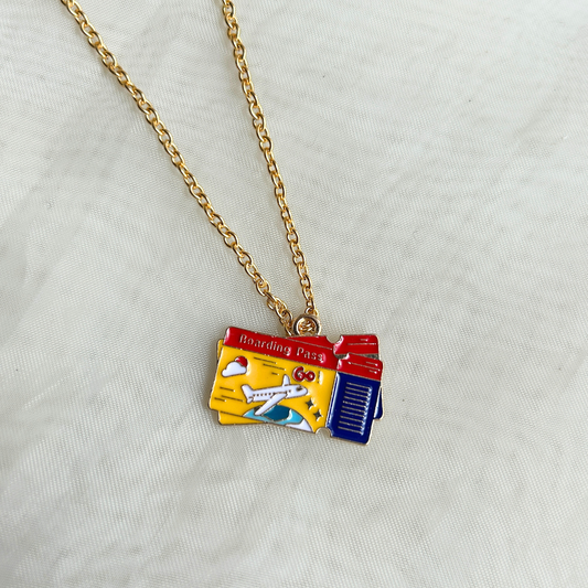 The Boarding Pass Chain - Yellow - The Travel Collection