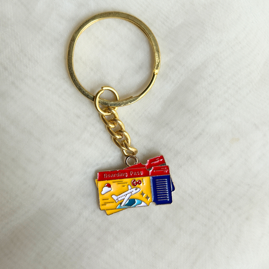 Boarding Pass Keychain - Yellow