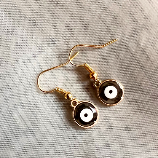 Evil Eye Earrings - Black