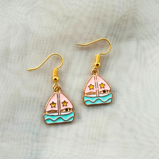 Ship at Sea Earrings