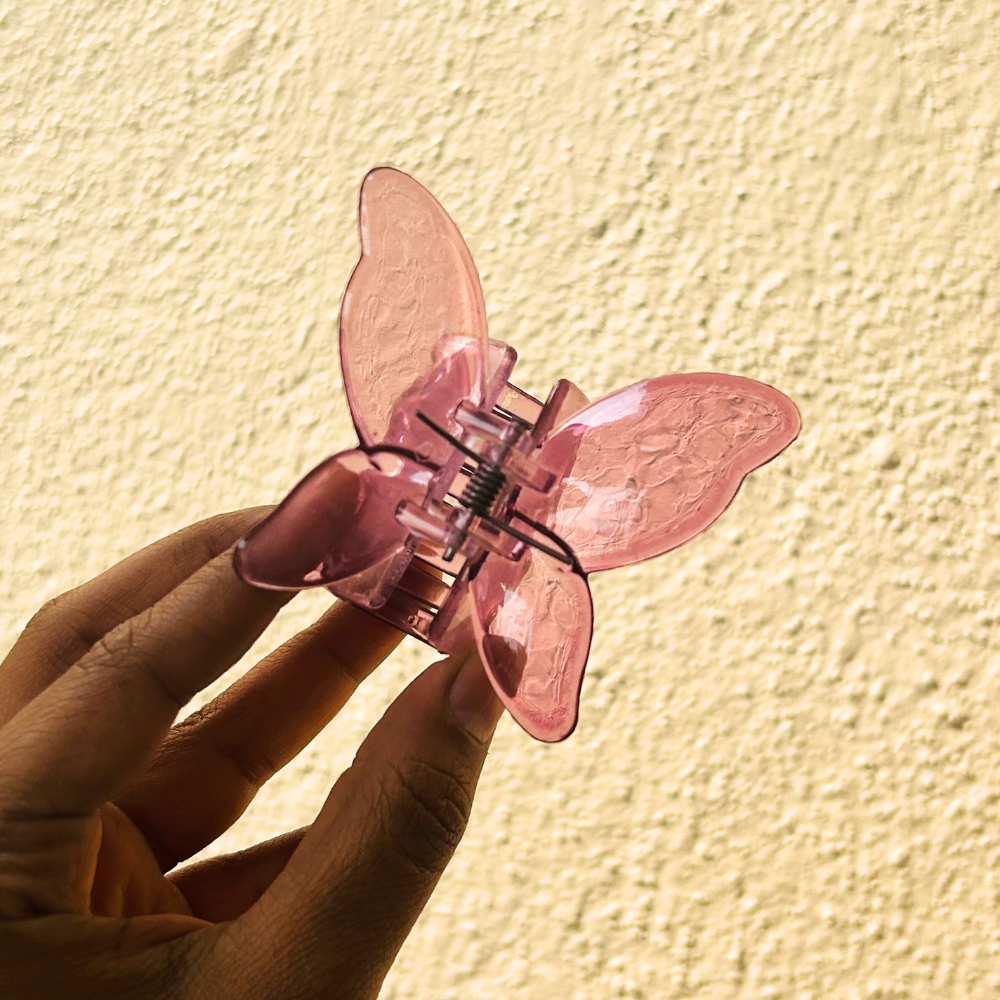 Wine Butterfly Claw Clip - Large