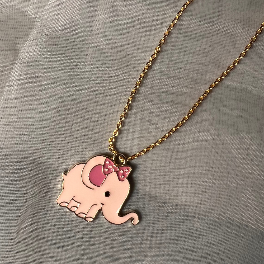 Cute Pink Elephant Chain