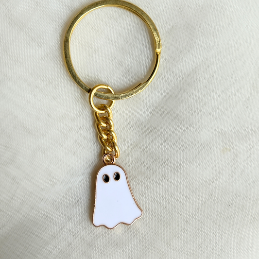Ghost Keychain - Black/ White