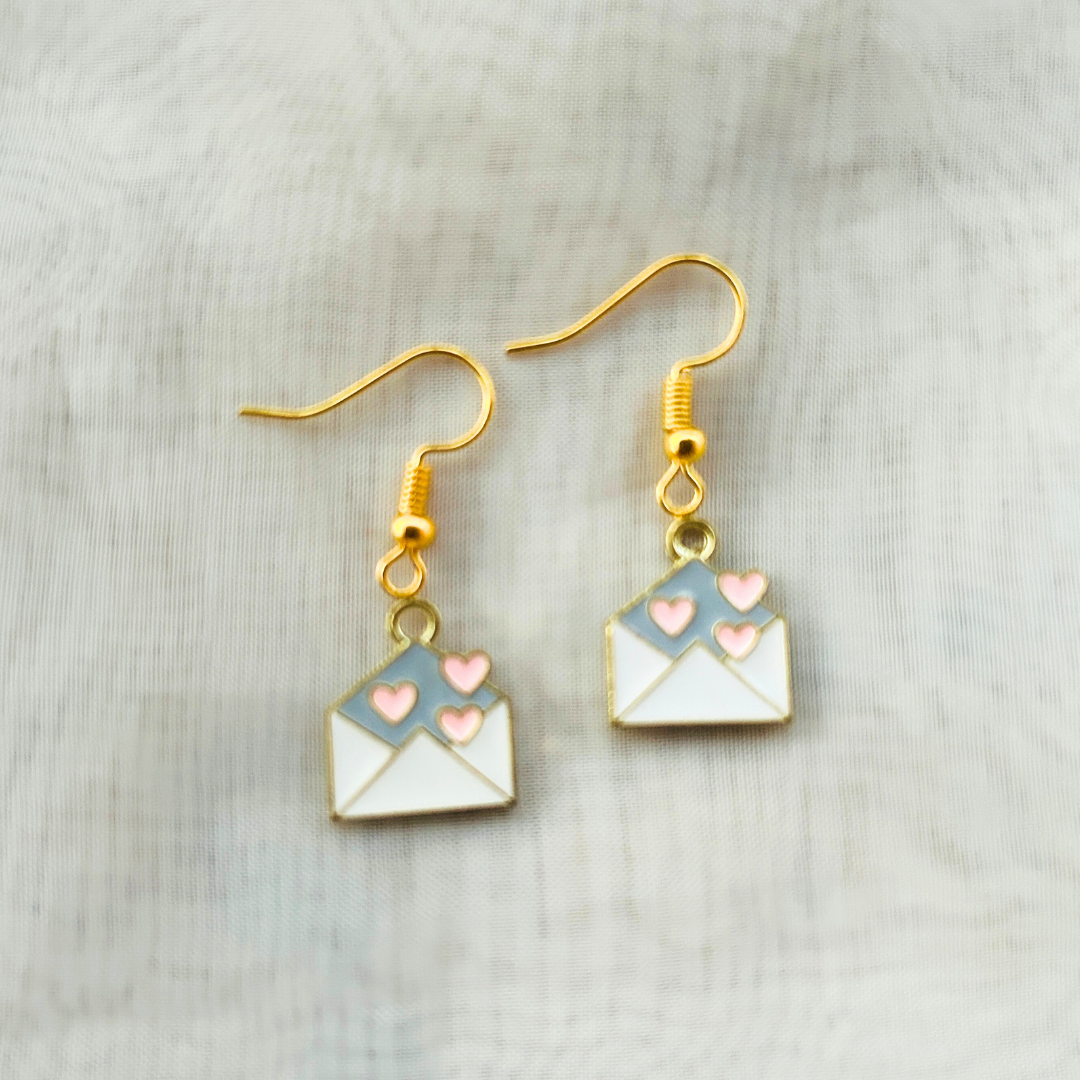 Little Hearts in an Envelope Earrings