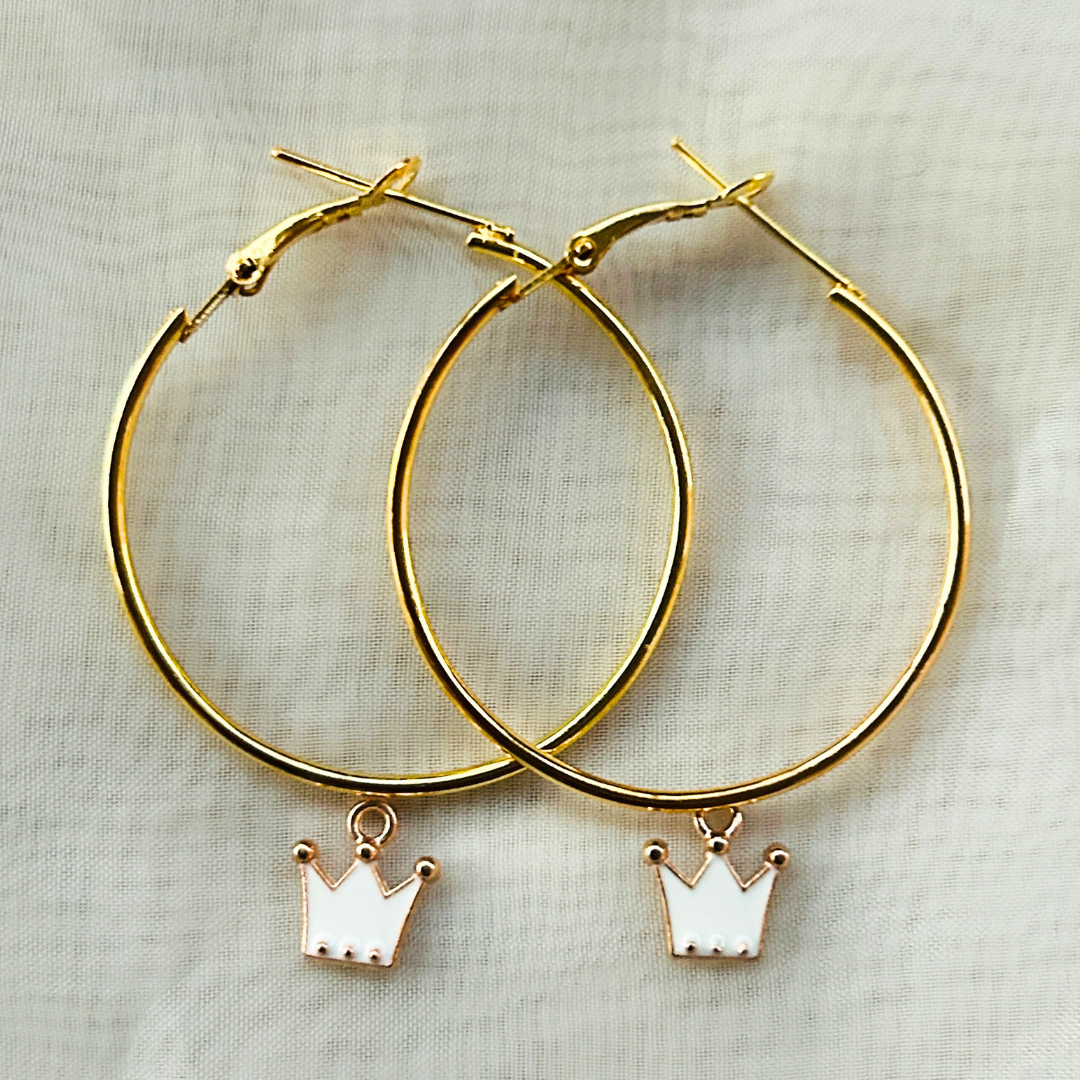 Crown Hoop Earrings