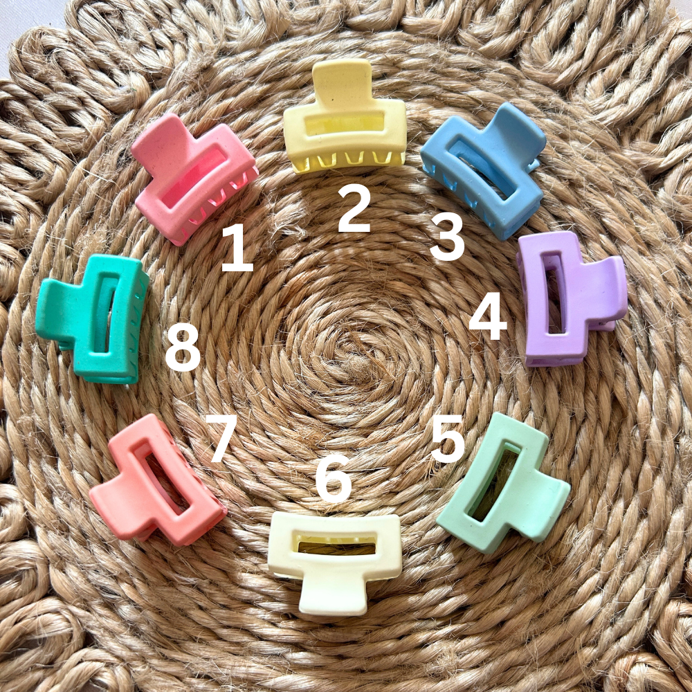 Mini Rectangle Claw Clip - Extra Small