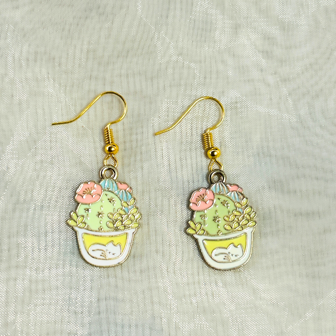 Cute Pastel Plant Earrings