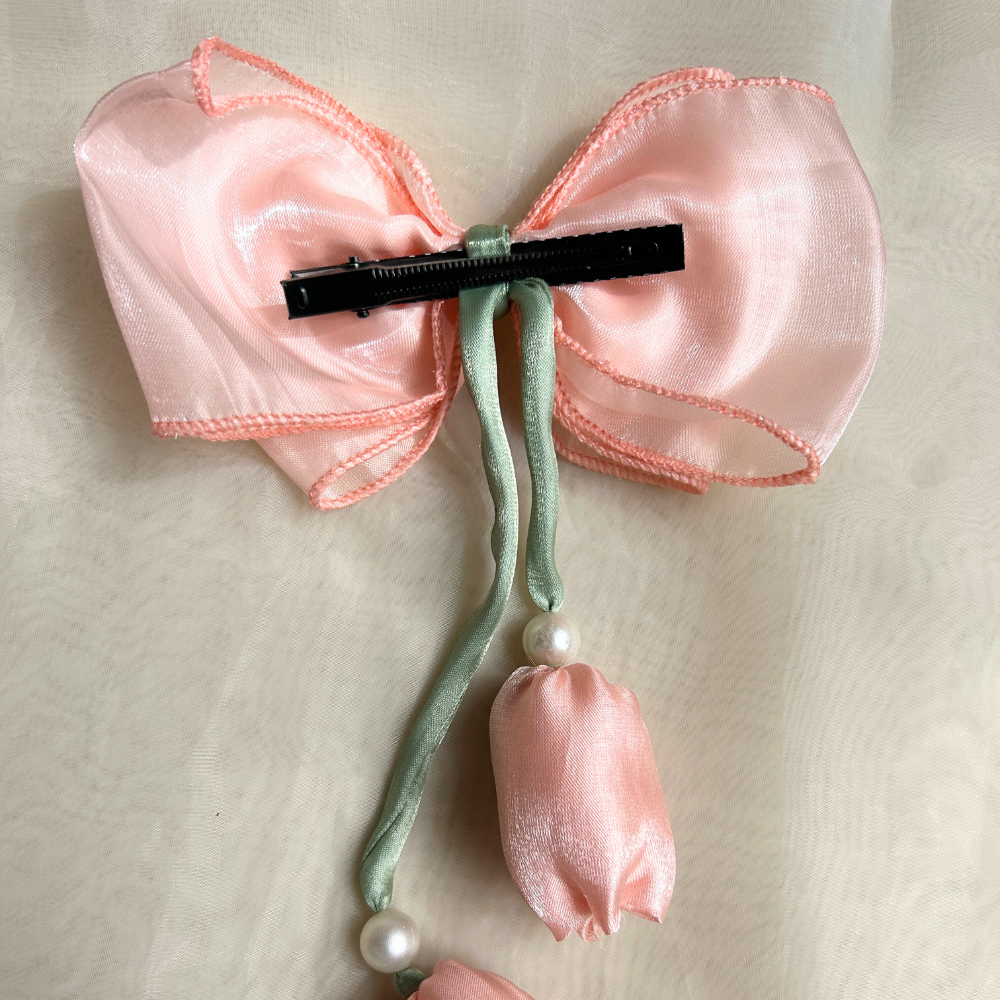 Peach Tulip Bow