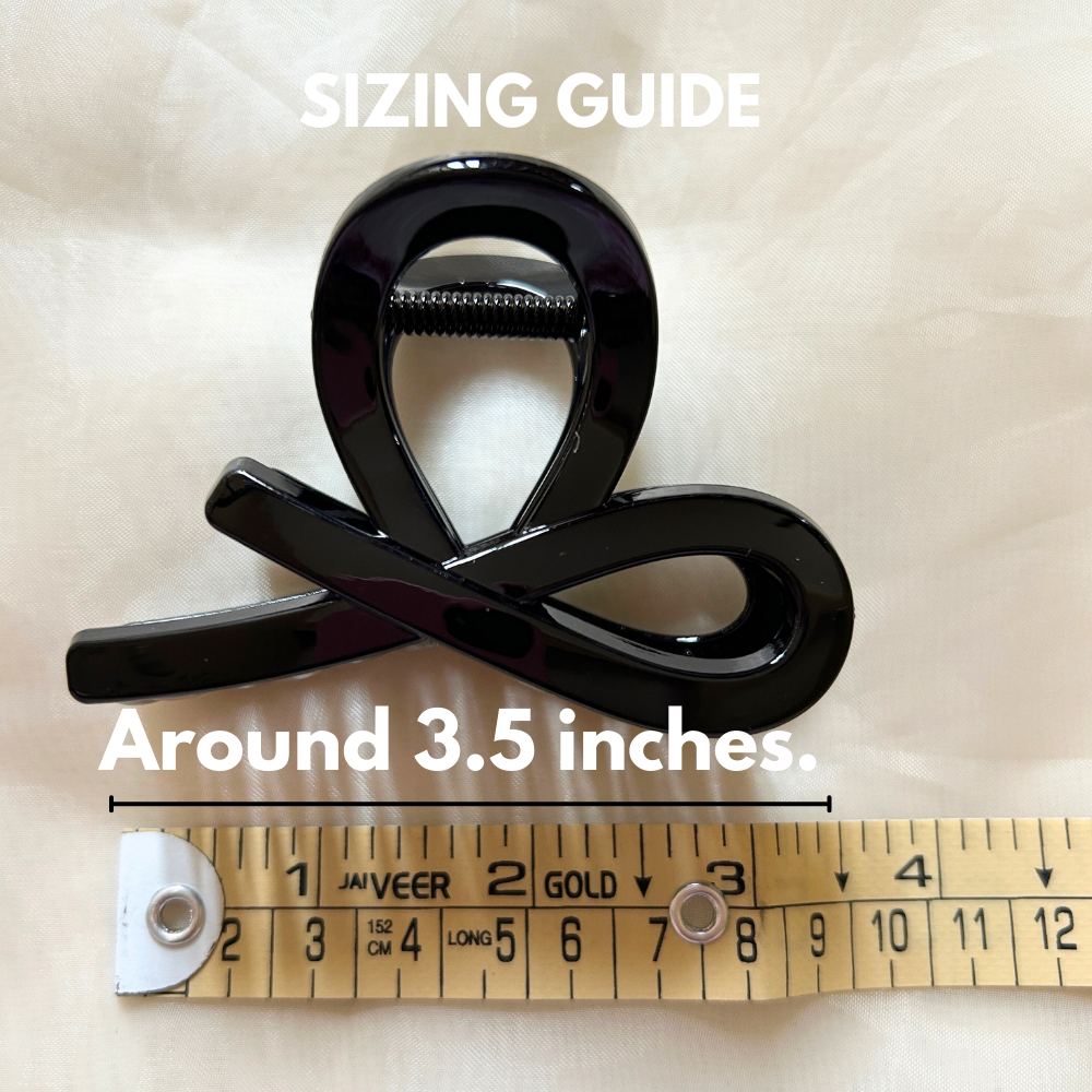 Orange Twisted Claw Clip