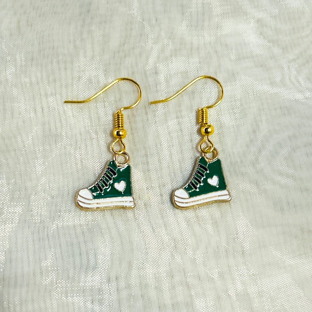 Green Converse Earrings