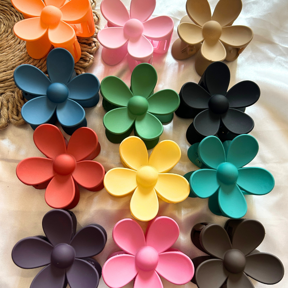 Yellow Flower Claw Clip - Medium