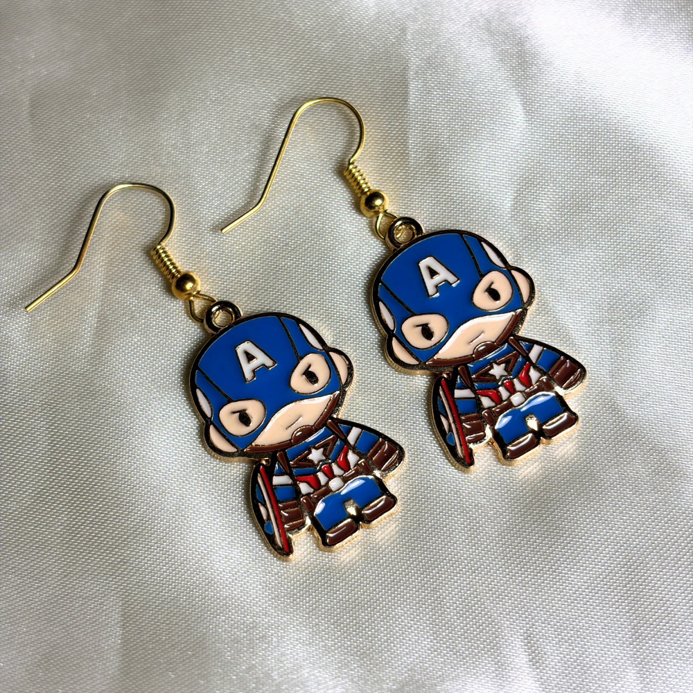 Captain America Earrings- The Marvel Collection