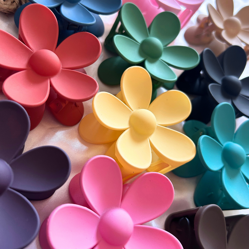 Yellow Flower Claw Clip - Medium