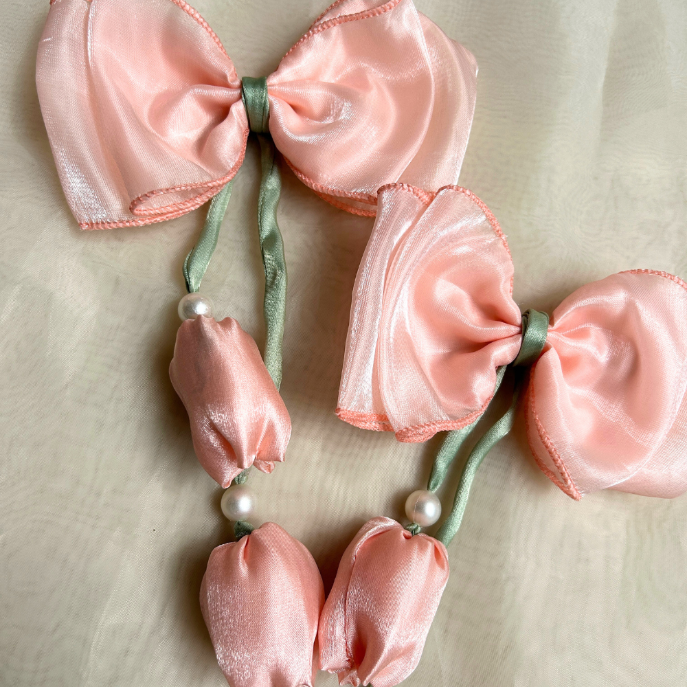 Peach Tulip Bow