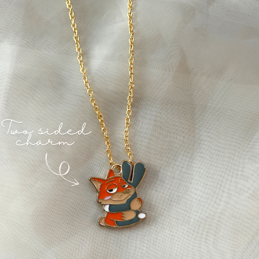 Zootopia Fox and Rabbit Two Sided Charm Chain