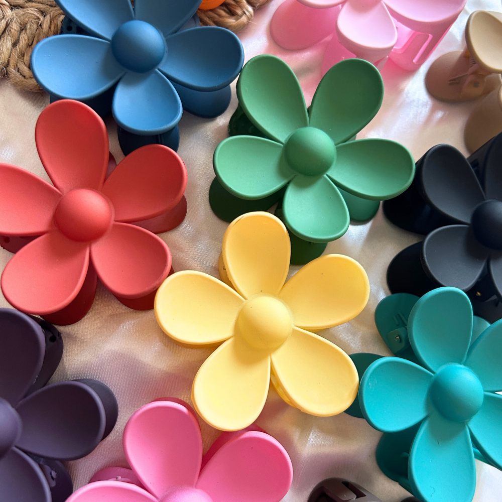 Yellow Flower Claw Clip - Medium