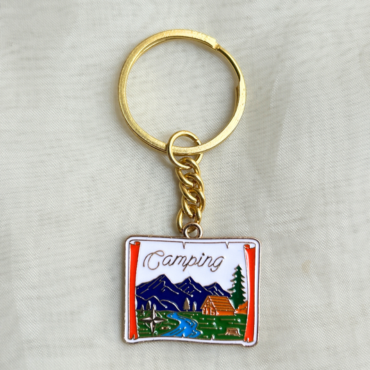 Camping Keychain   - The Travel + Vacation Collection
